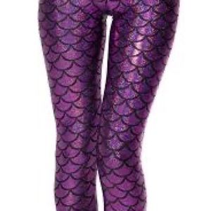 Purple mermaid leggings